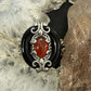 Carolyn Pollack Sterling Silver Black Agate & Carnelian Ring Size 8.25 For Women