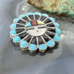 Verden Niiha Zuni Sterling Multistone Inlay Sunface Pendant/Brooch For Women