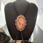 Sterling Silver Southwestern Style Oval Large Rhodochrosite Bolo Tie For Men