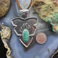 Gary Custer Sterling Silver  Tufa Cast Turquoise Bear Claw Arrowhead Unisex Pendant