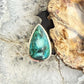 Sterling Silver Southwestern Style Teardrop Azurite Malachite Ring Size 8 For Women