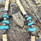 Vintage Native American Heishi and Turquoise Beads 19" Necklace For Women