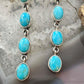 Native American Sterling Silver Turquoise Cluster Post Earrings For Women