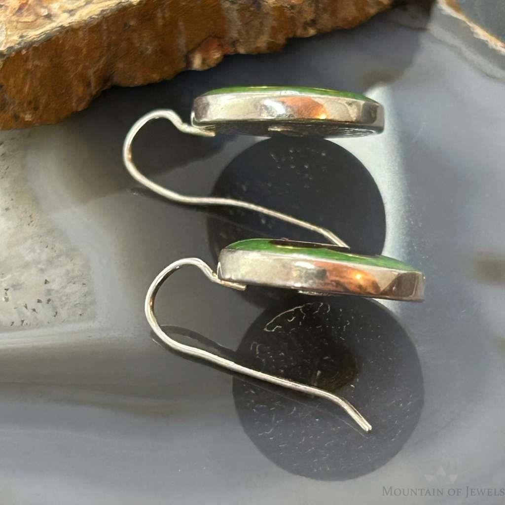 Carolyn Pollack Sterling Silver Turquoise&Amethyst Chip Inlay Dangle Earrings For Women