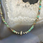 Turquoise Beads 3 mm and Navajo Pearl Sterling Silver Necklace 18" For Women
