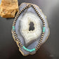 Southwestern Style Copper 8mm Round Navajo Pearl Beades &Turquoise Disk Necklace For Women