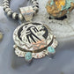 Alonzo Mariano Native American Sterling Silver Overlay Fetish Bear w/Turquoise Unisex Pendant