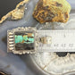 Sterling Silver Southwestern Style Square Blackjack Turquoise Decorated Pendant For Women