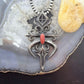 Floyd Parkhurst Native American Sterling Silver Coral Tufa Cast Unisex Pendant