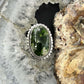 Sterling Silver Southwestern Style Oval Chrome Chalcedony Ring Size 7 For Women