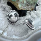 Sterling Silver Southwestern Style Oval White Buffalo Stud Earrings For Women