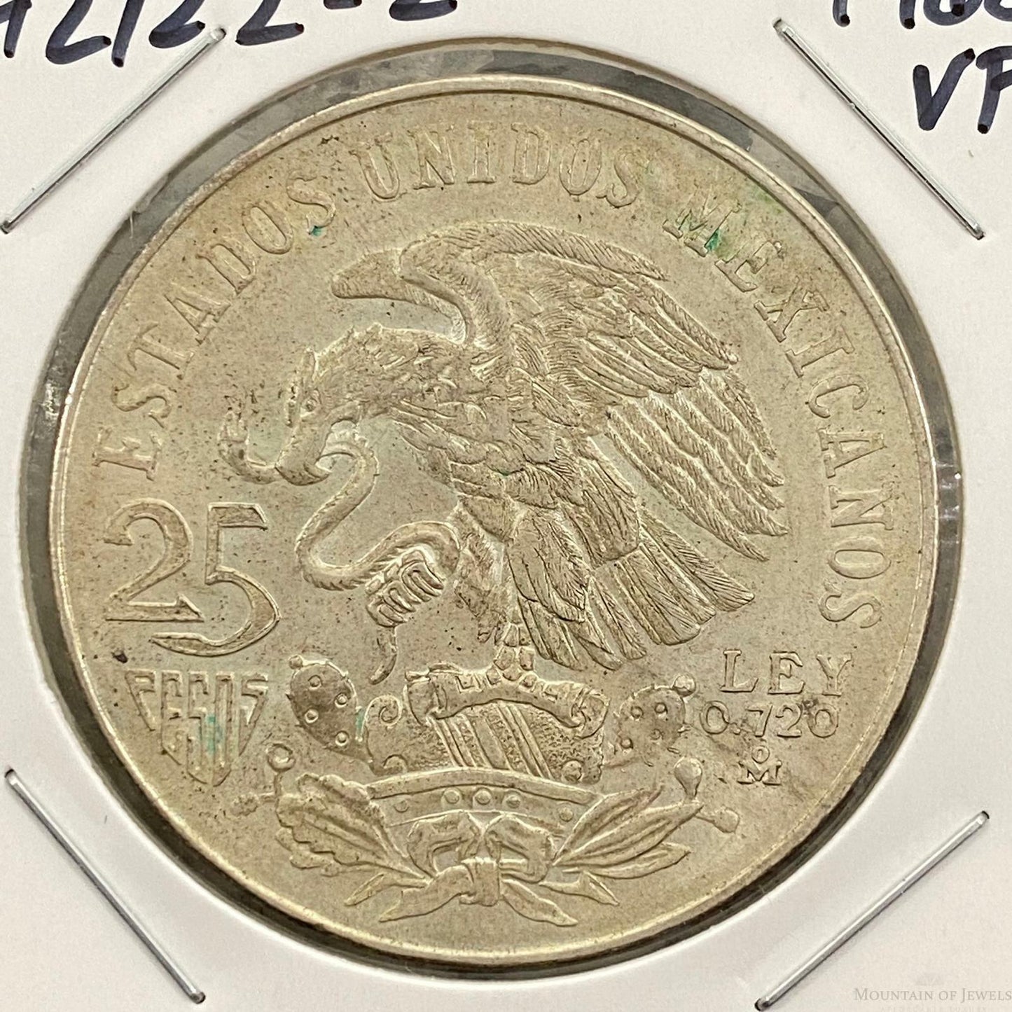 1968 Mexico 25 Pesos .720 Silver Olympic Games VF Collectible Coin #42122-2