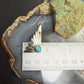 Michael Nez Navajo Sterling Silver Oval Turquoise Cloud Dangle Earrings For Women