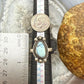Sterling Silver Southwestern Style Golden Hill Turquoise Adjustable Ring For Women #2