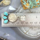 Genuine 1943 90% Silver Mercury Dime Coin w/Teardrop Turquoise Decorated Unisex Pendant