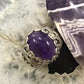 Carolyn Pollack Sterling Silver Oval Amethyst Dome Ring Size 8.25 For Women