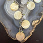 Carolyn Pollack Sterling Silver MOP Disc,Peridot Twisted Link Chain 20" Necklace