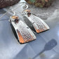 Michael Nez Sterling Silver Orange Spiny Oyster Mountain Ride Dangle Earrings For Women