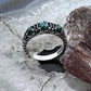 Carolyn Pollack Sterling Silver 3 Oval Malachite Decorated Ring For Women