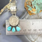 Genuine 1943 90% Silver Mercury Dime Coin w/Teardrop Turquoise Decorated Unisex Pendant