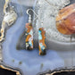 Sterling Silver Rectangle Chrysocolla Slab Dangle Earrings For Women #212