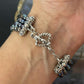Carolyn Pollack Vintage Sterling Silver Amethyst & Pearls Toggle Bracelet For Women