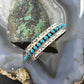 Jason & Pearl Ukestine Native American Sterling Silver Turquoise Single Row Bracelet For Women