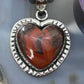 Sterling Silver Southwestern Style Seam Agate Heart Decorated Pendant For Women