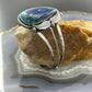 Sterling Silver Southwestern Style Teardrop Azurite Decorated Bracelet For Women