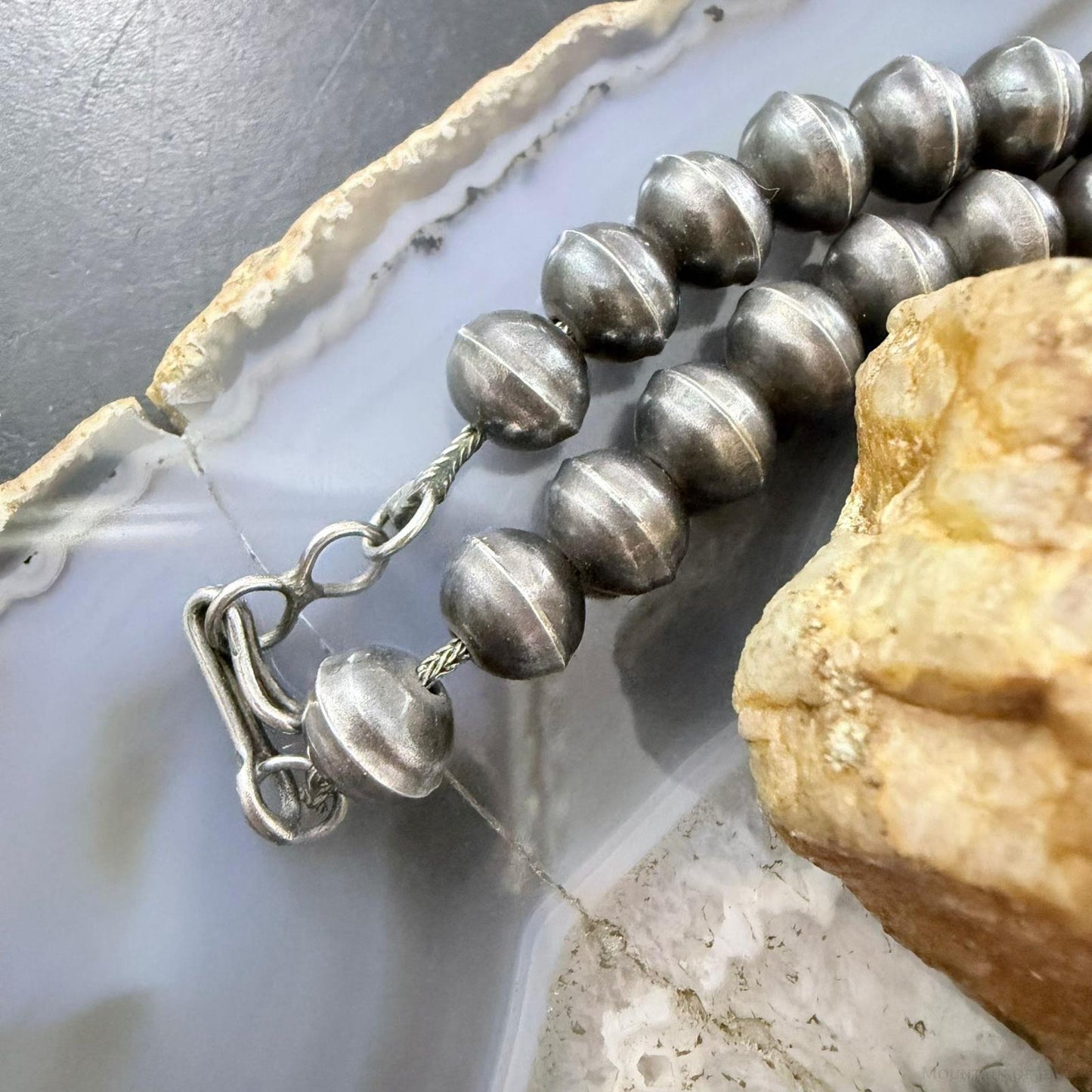 Signed Vintage Native American Sterling Silver Royston Turquoise Necklace For Women