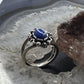 Carolyn Pollack Sterling Silver Oval Denim Lapis Ring For Women w/Size Variety