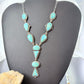 Sterling Silver Southwestern Style Mohave Turquoise Lariat 19" Necklace For Women