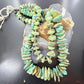 Vintage 2 Strands Chunky Natural Turquoise Stone Necklace For Women For Women