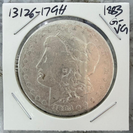 1883 US 90% Morgan Silver Dollar G-VG #13126-17GH