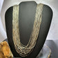 Vintage Sterling Silver 27 Strand Liquid Silver 28" Necklace For Women