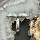 Sterling Silver Southwestern Style Double Golden Hill Turquoise Ring Size 7 For Women