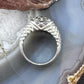 Carolyn Pollack Sterling Silver Faceted Oval White Topaz Decorated Ring Sz 7 For Women