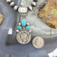 Genuine 1937 90% Silver Mercury Dime Coin Mohave Turquoise Unisex Pendant