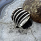 Sterling Silver Five Row Carved Solid Fashion Unisex Ring, Taxco Mexico