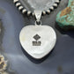 Sterling Silver Southwestern Style Seam Agate Heart Decorated Pendant For Women
