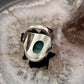Sterling Silver Southwestern Style Oval Malachite Chrysocolla Ring Size 7.5 For Women