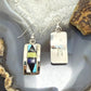 Sheryl Edaakie Zuni Sterling Silver  Multistone Inlay Rectangle Dangle Earrings For Women #2