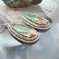 Sterling Silver Southwestern Style Teardrop Royston Turquoise Dangle Earrings For Women