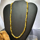 Sterling Silver 6mm Round Golden Tiger's Eye Beads 20" Necklace For Women