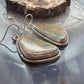 Sterling Silver Southwestern Style Triangle Royston Turquoise Dangle Earrings For Women