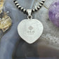 Sterling Silver Southwestern Style Pink Quartz Heart Shape Pendant For Women