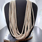 Vintage Native American 10 Strands White Shell Heishi Beads Necklace For Women