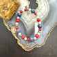 Carolyn Pollack Sterling Silver Multi Gemstone Bead w/Texas Star Charm Bracelet For Women
