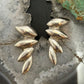 Vintage Sterling Silver Leaf style Fashion Post Earrings For Women