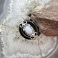 Carolyn Pollack Sterling Silver Black Agate & Blue Lace Agate Ring Size 8.25 For Women